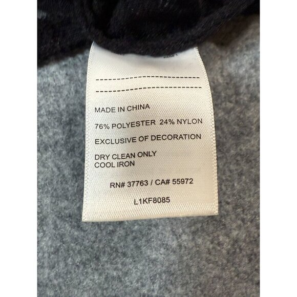 Laundry By Shelli Segal Lace Top Women's L Black Floral Keyhole Back Round Neck - Picture 4 of 6